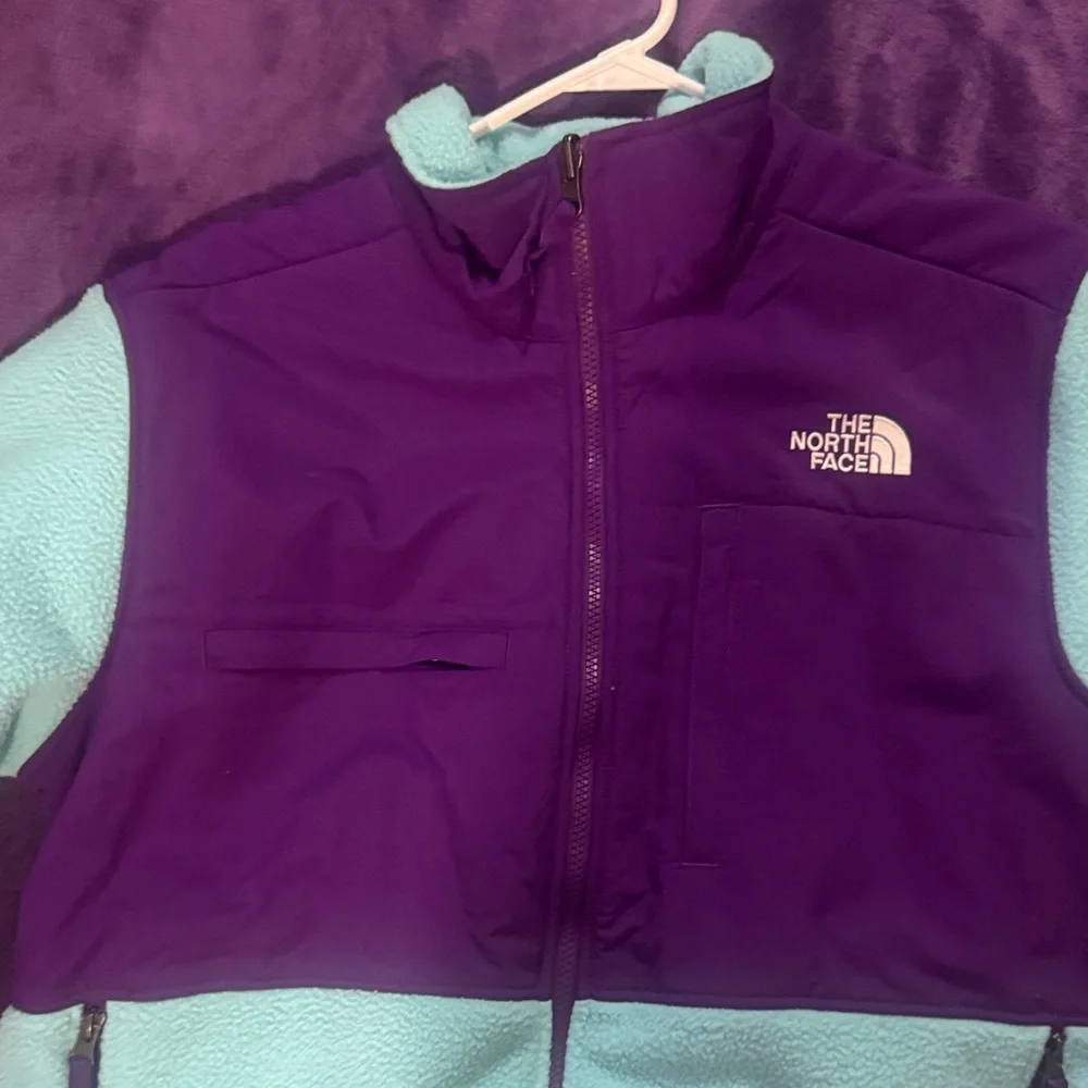 The North Face Purple and Teal Fleece Jacket - Picture 4 of 7